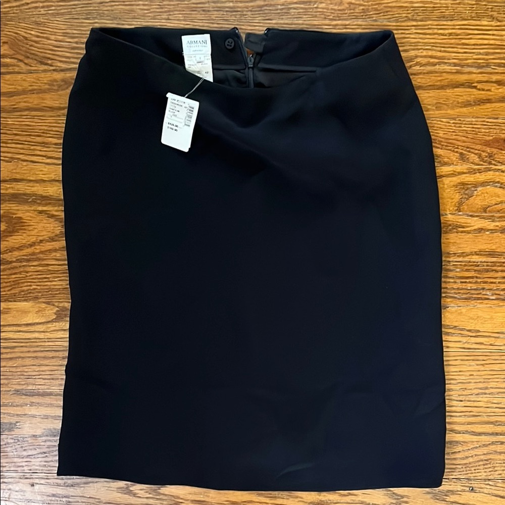 Giorgio Armani Black Knee-Length Pencil Skirt